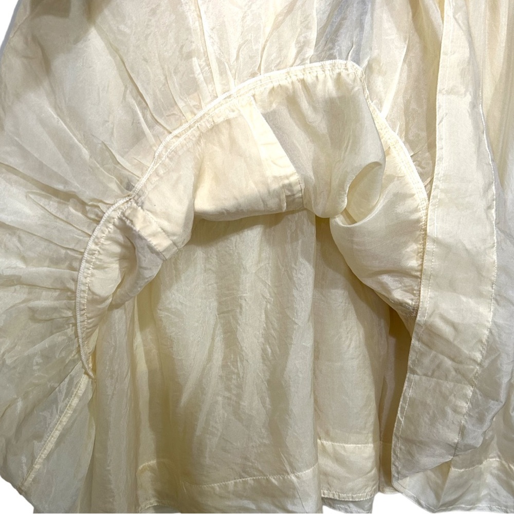 Dolce & Gabbana Corset Dress Cream Black Trim Y2K Sleeveless Sz 40 / US 4 - Picture 4 of 12
